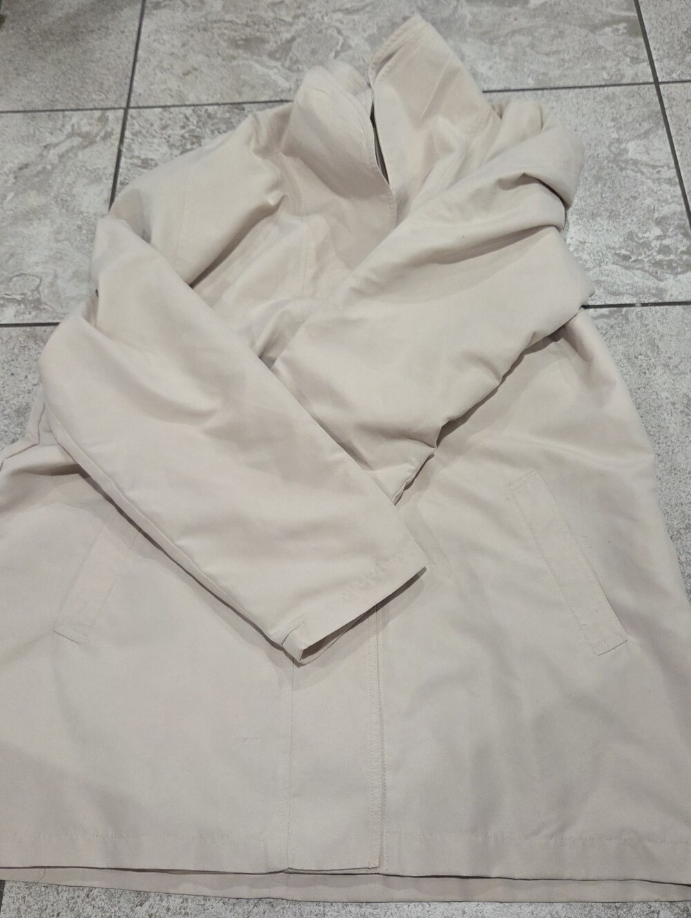 Haband Light Beige Two-Tone Lined Jacket